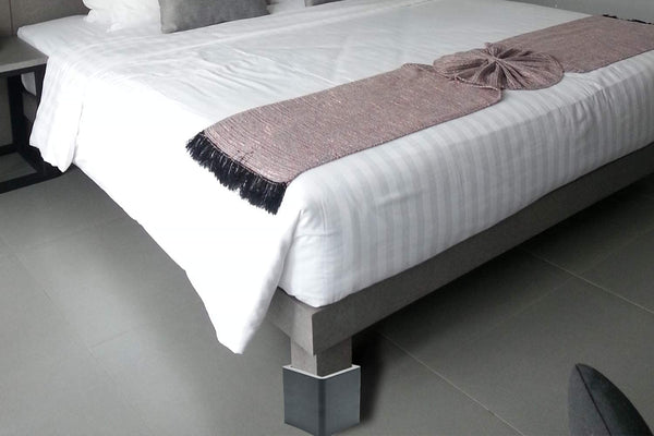 DuraCasa 5 Inch Bed Risers - Fits Huge 5.5 Inch Bed or Furniture Post, Creates an Additional 5 Inches of Height or Storage! Heavy-Duty Table, Chair, Desk or Sofa Riser (6, 5 Inch Black)