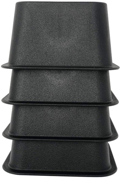 DuraCasa Bed Risers - Raises Your Bed or Furniture to Create an Additional 2 Inches of Storage! Reinforced New Heavy-Duty Design to Hold Over 2000 LBS! Desk or Sofa Lift (Black 4 Pack)