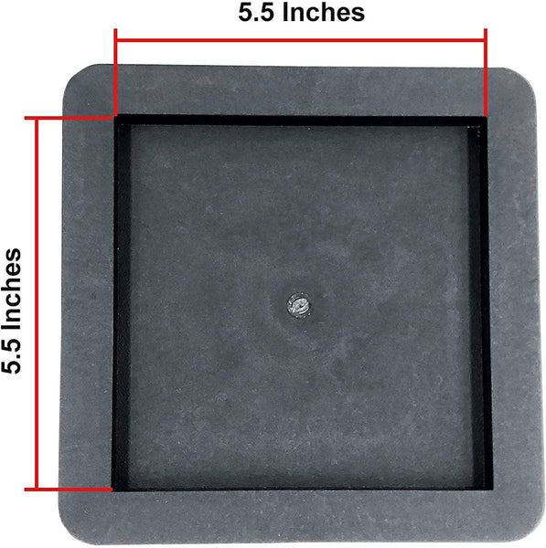 DuraCasa 5 Inch Bed Risers - Fits Huge 5.5 Inch Bed or Furniture Post, Creates an Additional 5 Inches of Height or Storage! Heavy-Duty Table, Chair, Desk or Sofa Riser (4, 5 Inch Black)