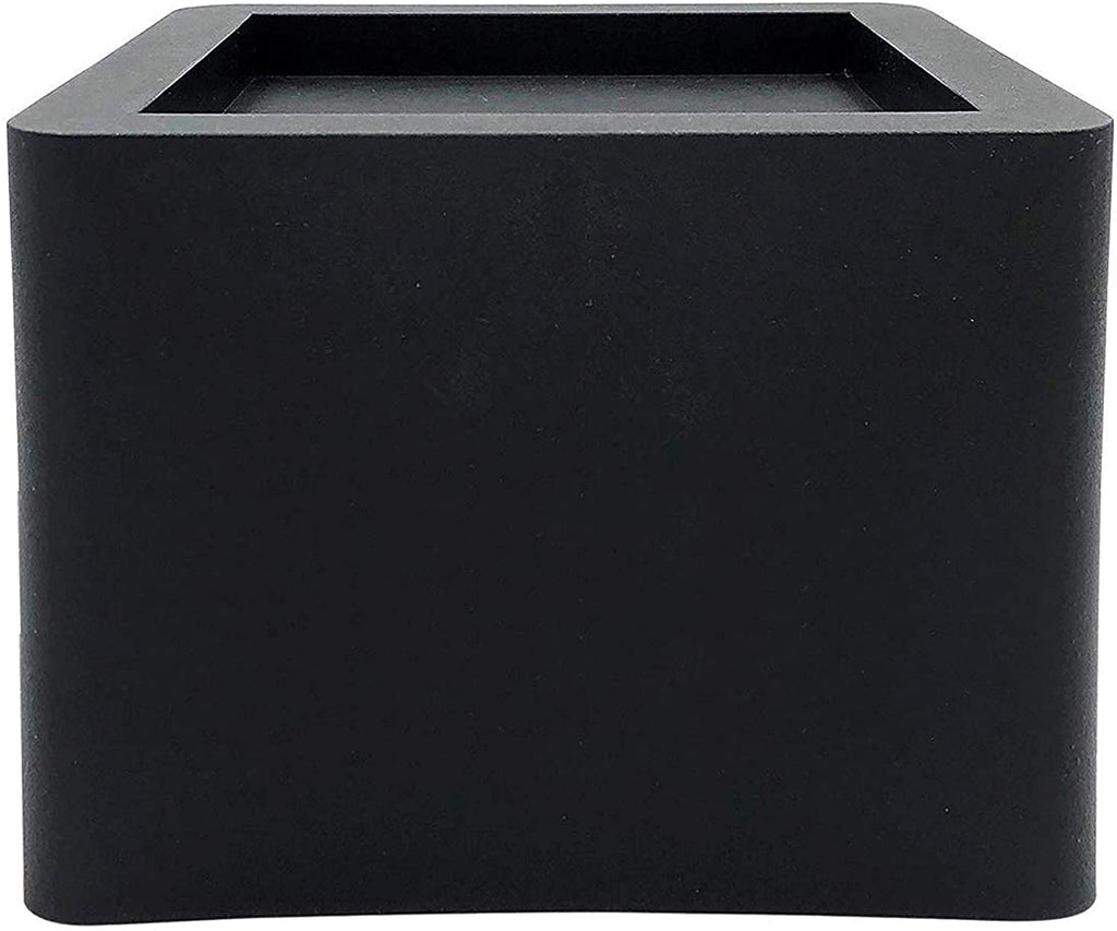 DuraCasa 5 Inch Bed Risers - Fits Huge 5.5 Inch Bed or Furniture Post, Creates an Additional 5 Inches of Height or Storage! Heavy-Duty Table, Chair, Desk or Sofa Riser (4, 5 Inch Black)