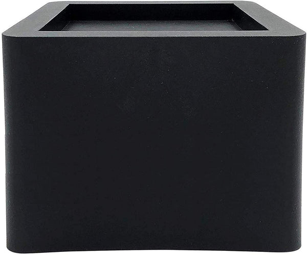 DuraCasa 5 Inch Bed Risers - Fits Huge 5.5 Inch Bed or Furniture Post, Creates an Additional 5 Inches of Height or Storage! Heavy-Duty Table, Chair, Desk or Sofa Riser (4, 5 Inch Black)