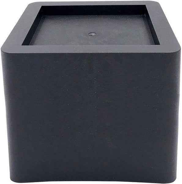 DuraCasa 5 Inch Bed Risers - Fits Huge 5.5 Inch Bed or Furniture Post, Creates an Additional 5 Inches of Height or Storage! Heavy-Duty Table, Chair, Desk or Sofa Riser (4, 5 Inch Black)