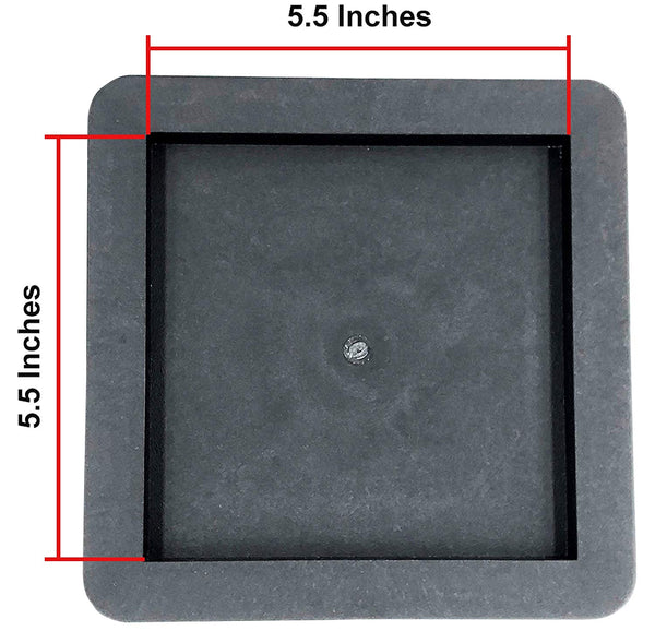 DuraCasa 3 Inch SET OF 2 Bed Risers - Fits Huge 5.5 Inch Bed or Furniture Post! Heavy-Duty Table, Chair, Desk or Sofa Riser (2, 3 Inch Black)