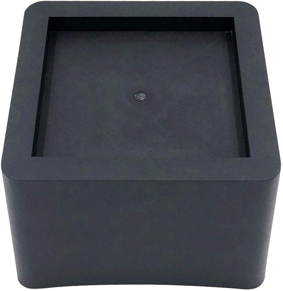 DuraCasa 5 Inch Bed Risers - Fits Huge 5.5 Inch Bed or Furniture Post, Creates an Additional 5 Inches of Height or Storage! Heavy-Duty Table, Chair, Desk or Sofa Riser (6, 5 Inch Black)